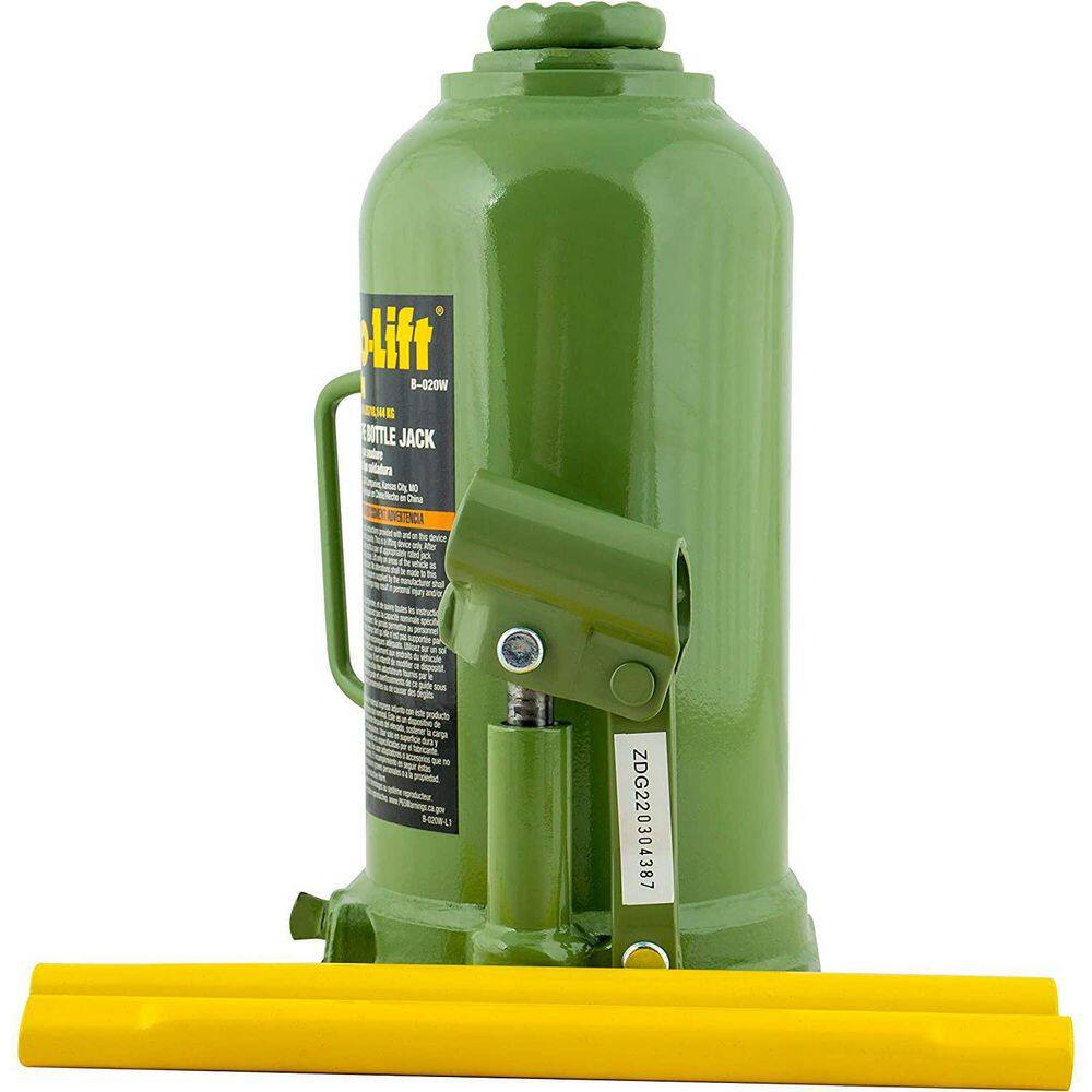 Pro-Lift ‎B-020W 20-Ton Capacity Hydraulic Welded Bottle Jack with Side Pump