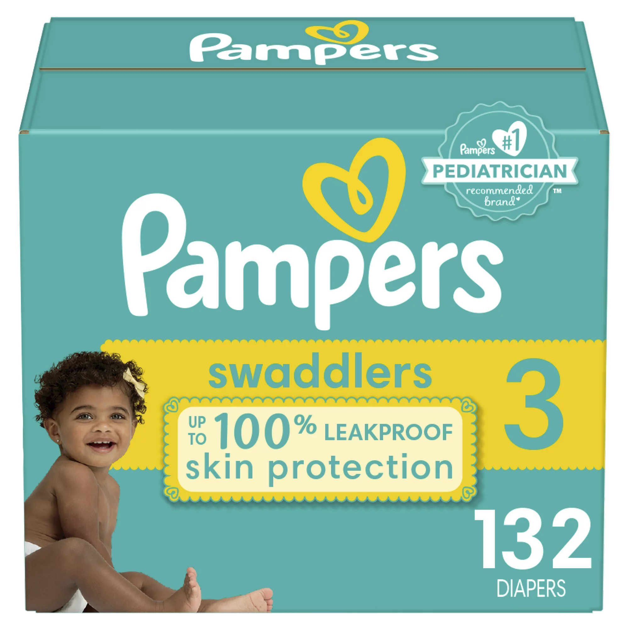 Pampers Swaddlers Active Baby Diaper. Size 3. 132 Count