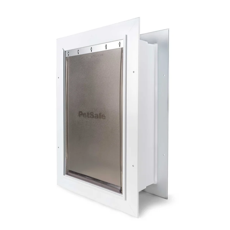 PetSafe ZPA00-16203 Large Wall Entry Pet Door with Telescoping Frame - Insulates Better than Metal Doors. Energy Efficient Cat & Dog Door for Interior & Exterior Walls. Weatherproof. DIY. Easy to Install & Clean