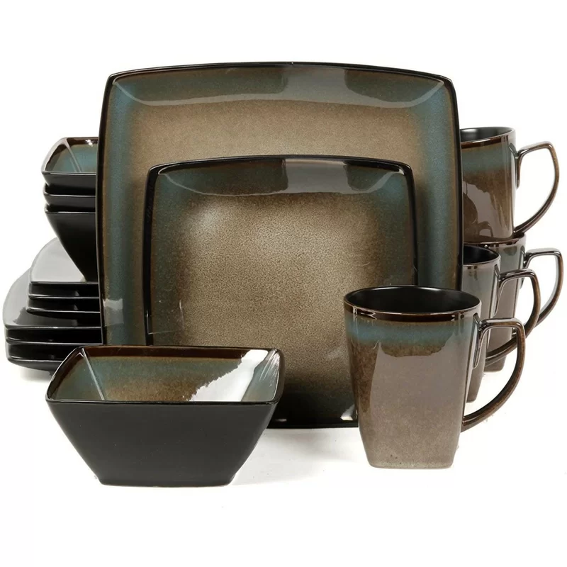 Gibson Tequesta Stoneware Dinnerware Set - Service for 4