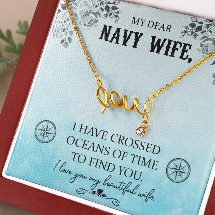 My Dear Navy Wife Eternal Love Necklace