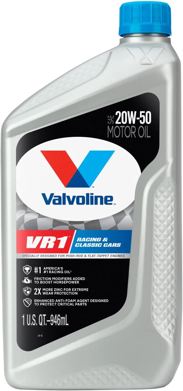 Valvoline VR1 Racing SAE 20W-50 Motor Oil 1 QT. Case of 6