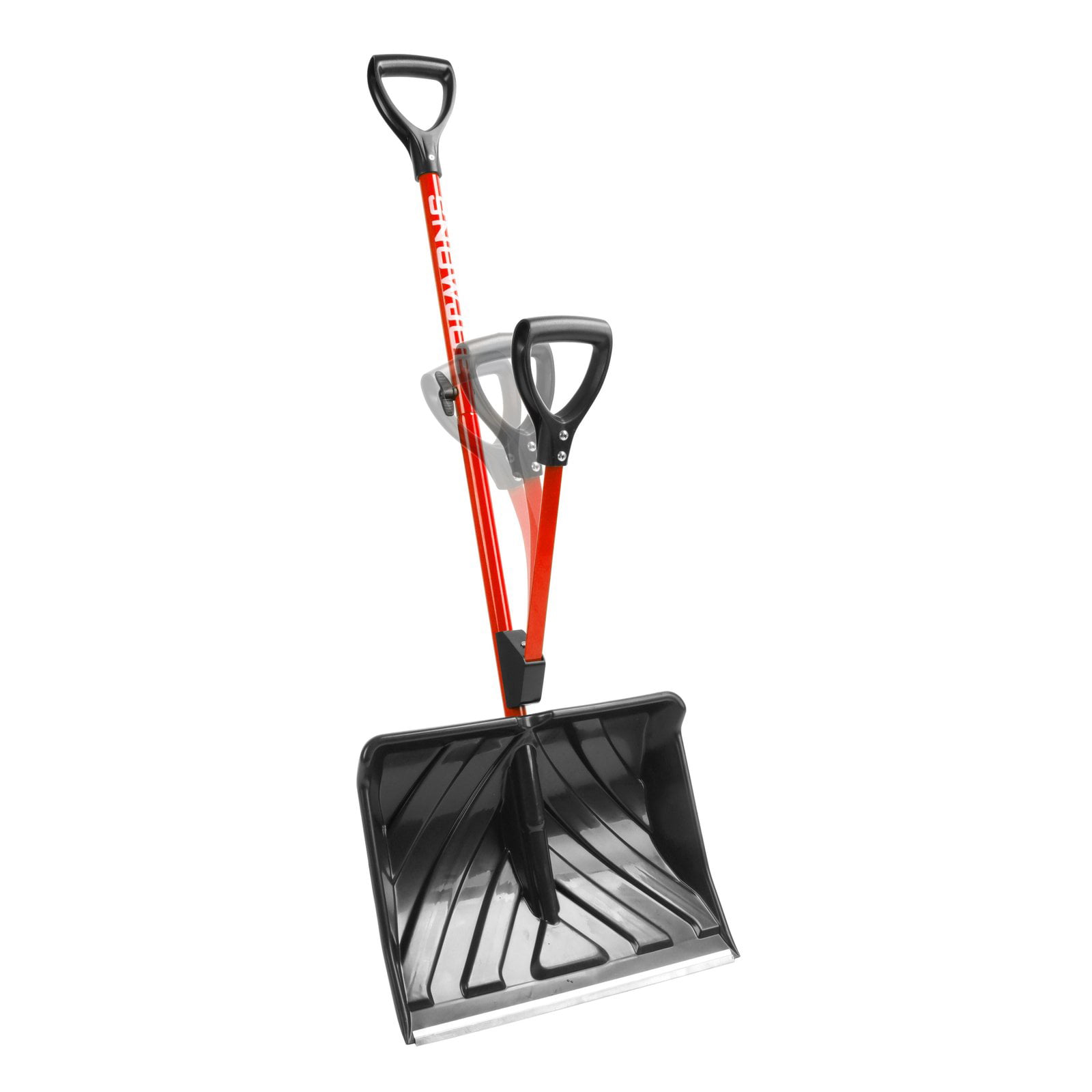 Snow Joe SJ-SHLV01-RED Shovelution Strain-Reducing Snow Shovel . 18-Inch . Spring Assisted Handle (Red)