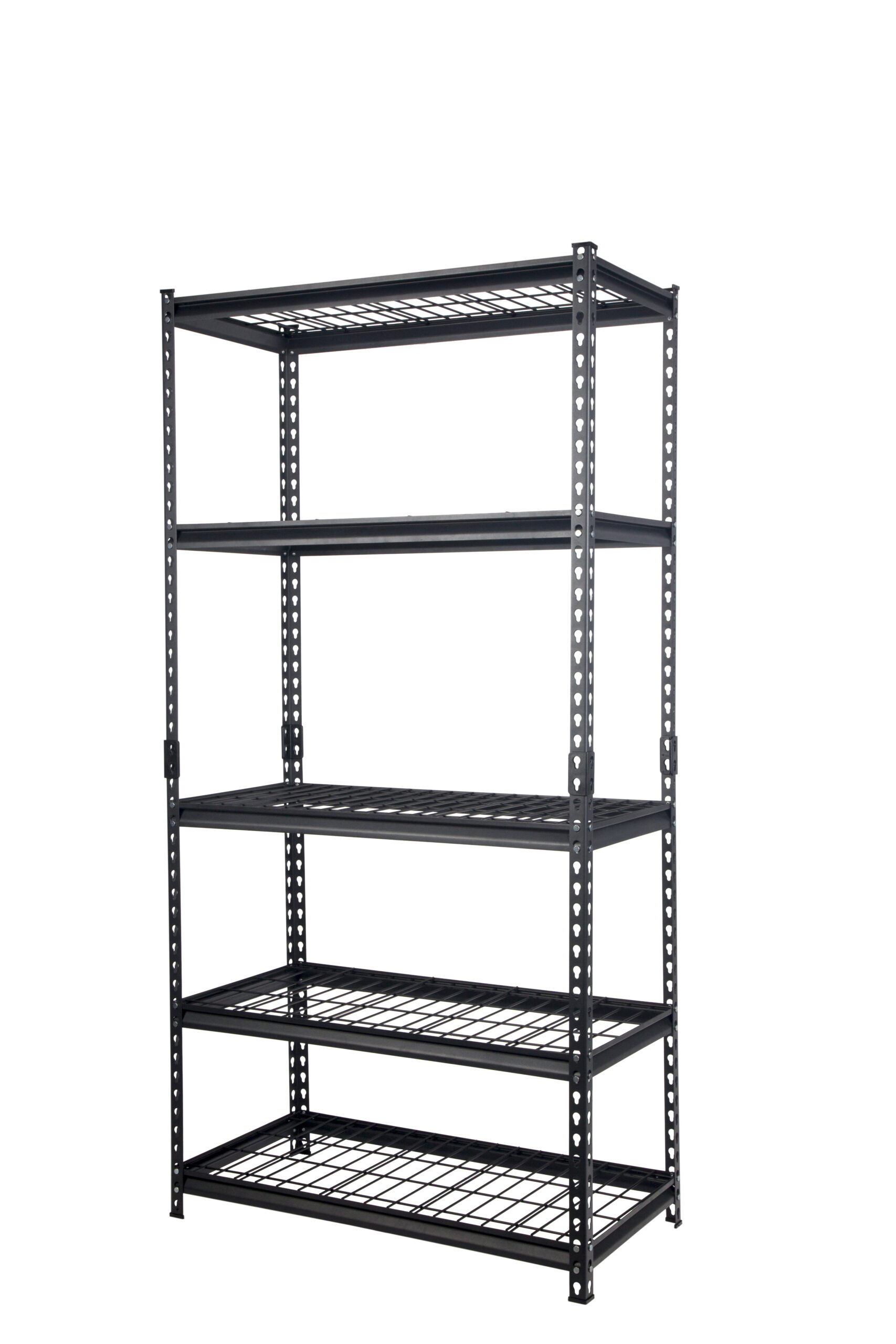 Pachira 36″W x 18″D x 72″H 5-Shelf Steel Shelving. Black
