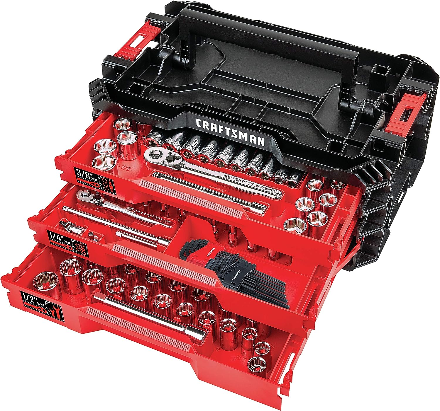 CRAFTSMAN Mechanics Tools Kit with 3 Drawer Box. 216-Piece (CMMT99206)
