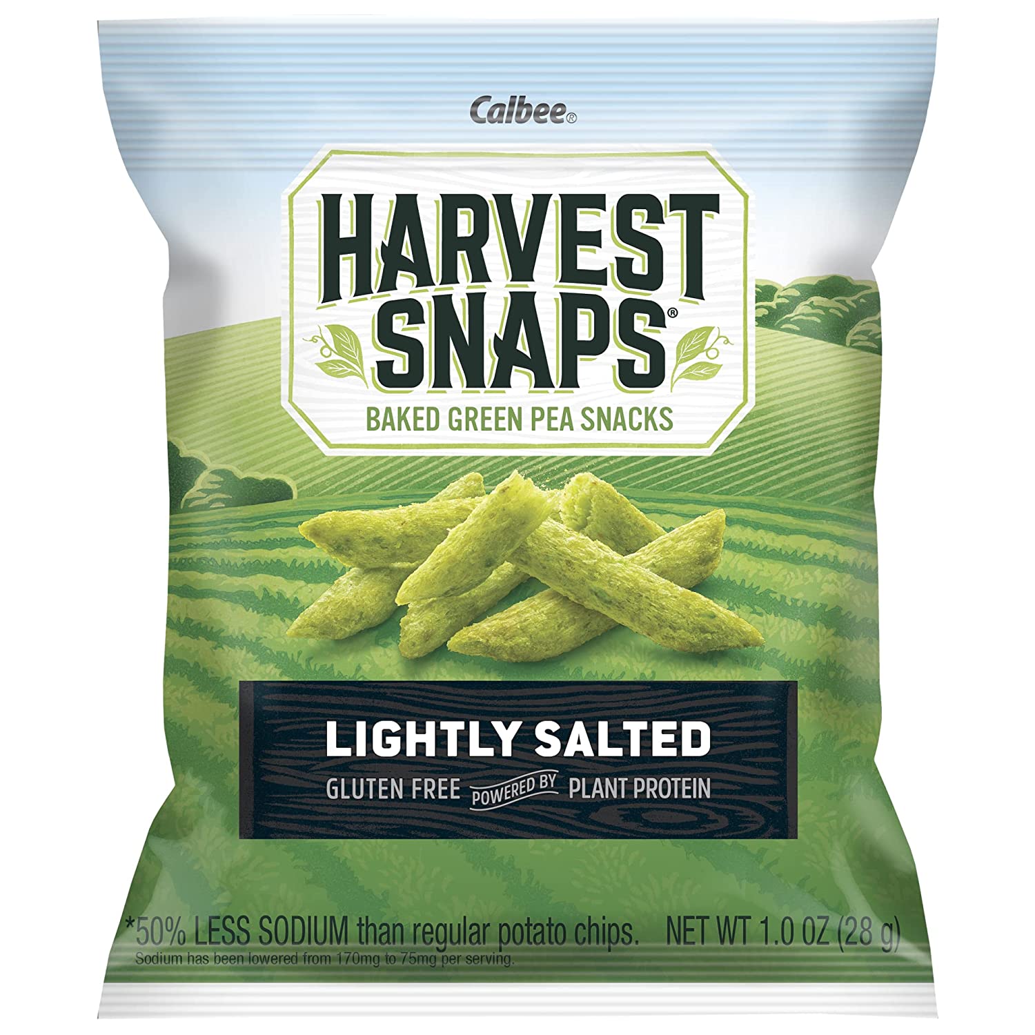 Harvest Snaps Green Pea Snack Crisps Lightly Salted. 1.0 oz (Pack of 24)