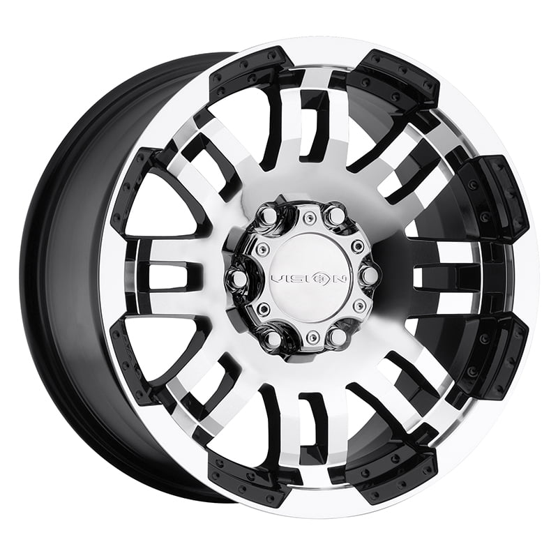 Vision Off-Road Warrior 17×8.5 6×135 25et Gloss Black Machined Face Wheel