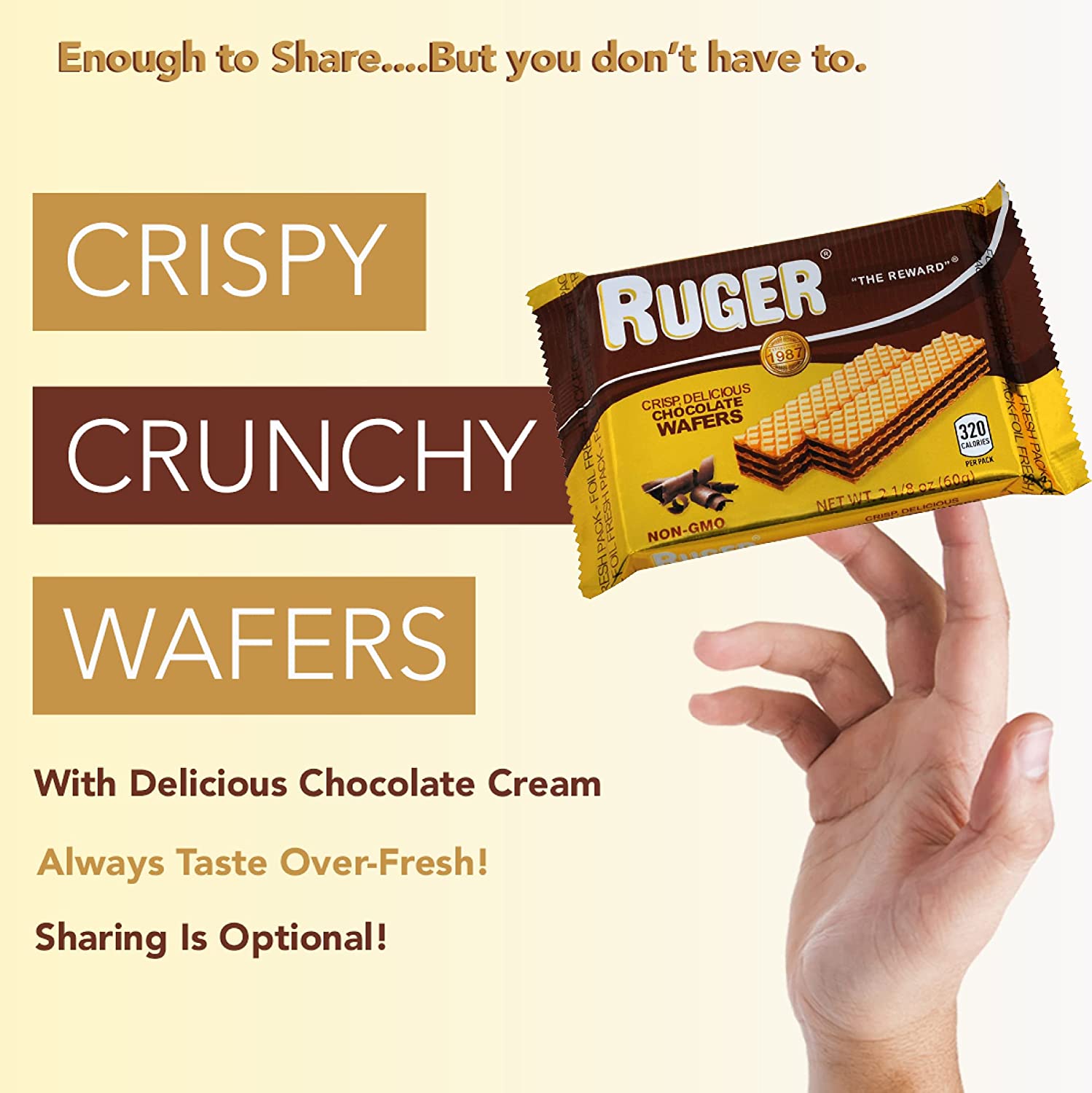 Ruger Wafers Austrian Wafers. Chocolate. 2.125 Ounce (Pack of 12)
