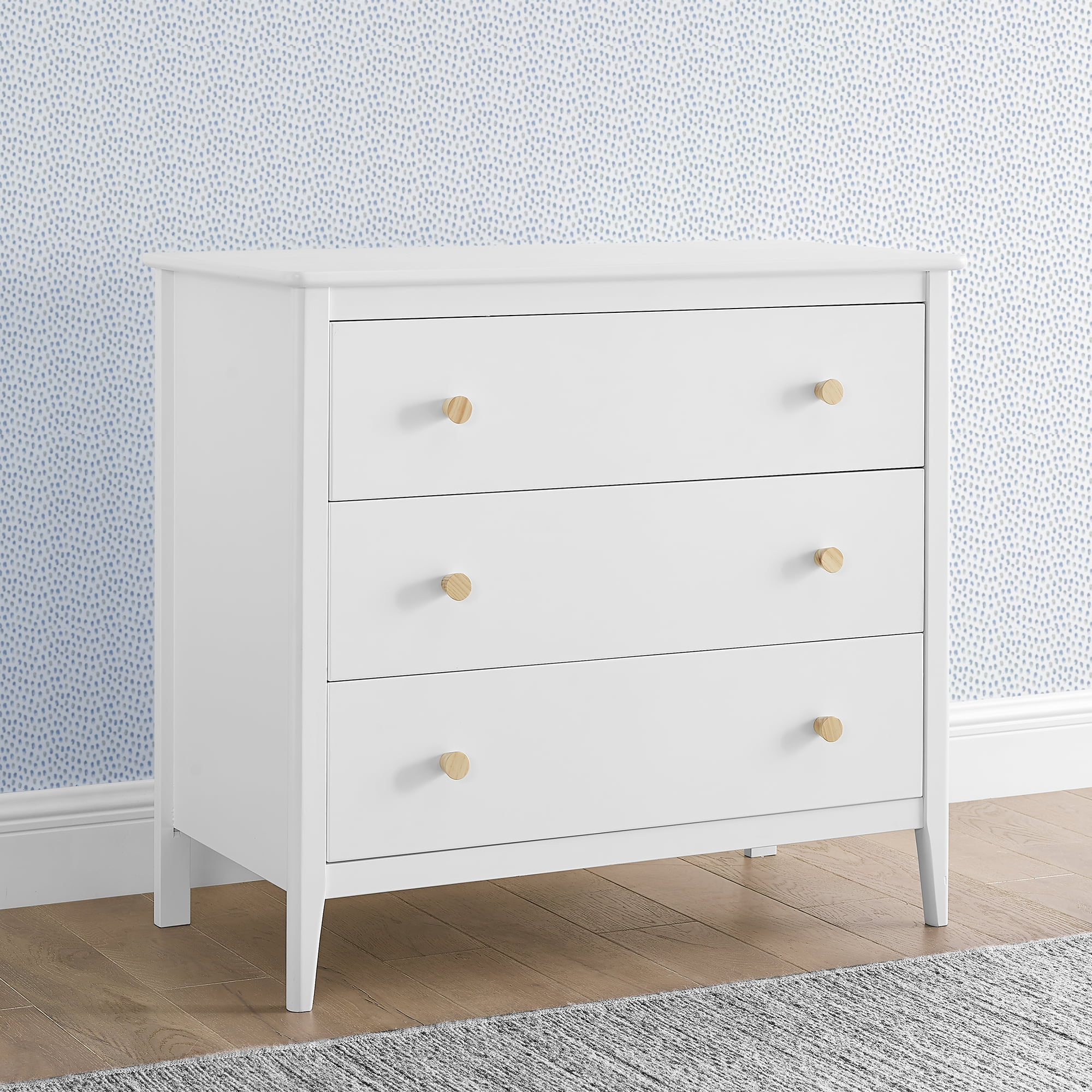 Delta Children Casey 3 Drawer Dresser. Bianca White/Natural