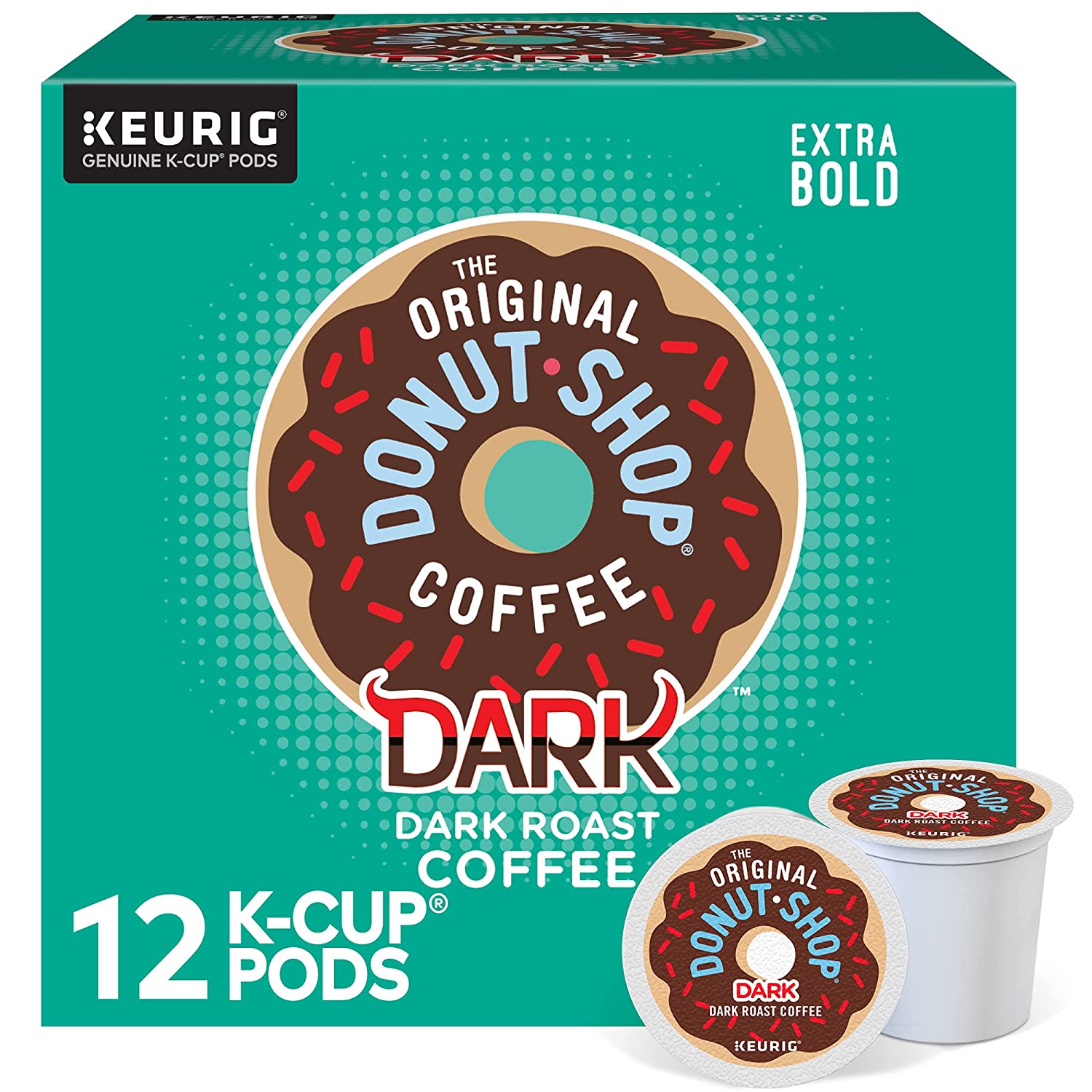 The Original Donut Shop Dark Keurig Single-Serve K-Cup Pods. Dark Roast Coffee. 72 Count