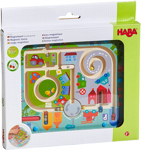 HABA Town Maze Magnetic Puzzle Game - Learning & Education Toy for Preschooler
