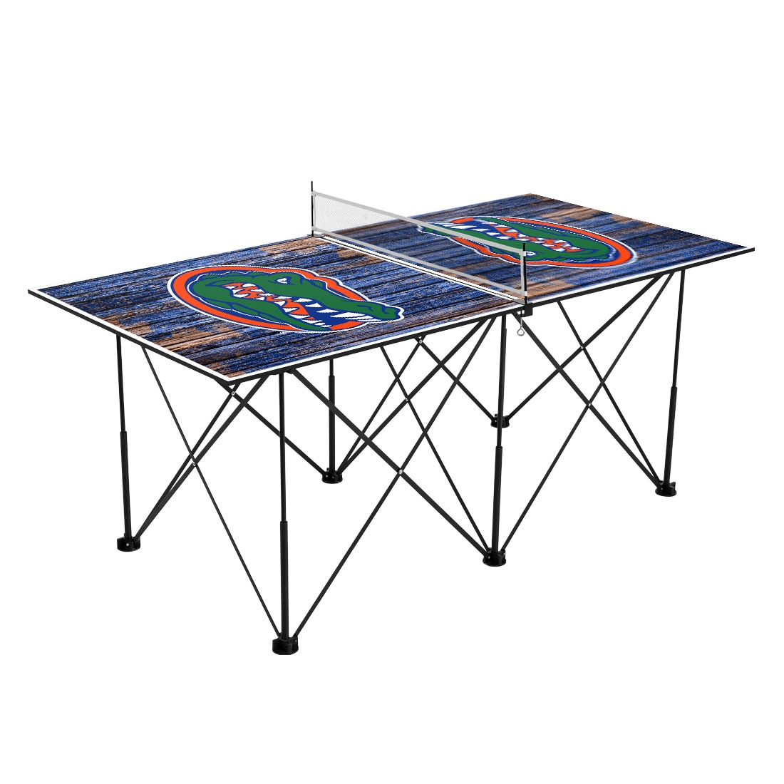 Florida Gators 6′ Weathered Design Pop Up Table Tennis Set