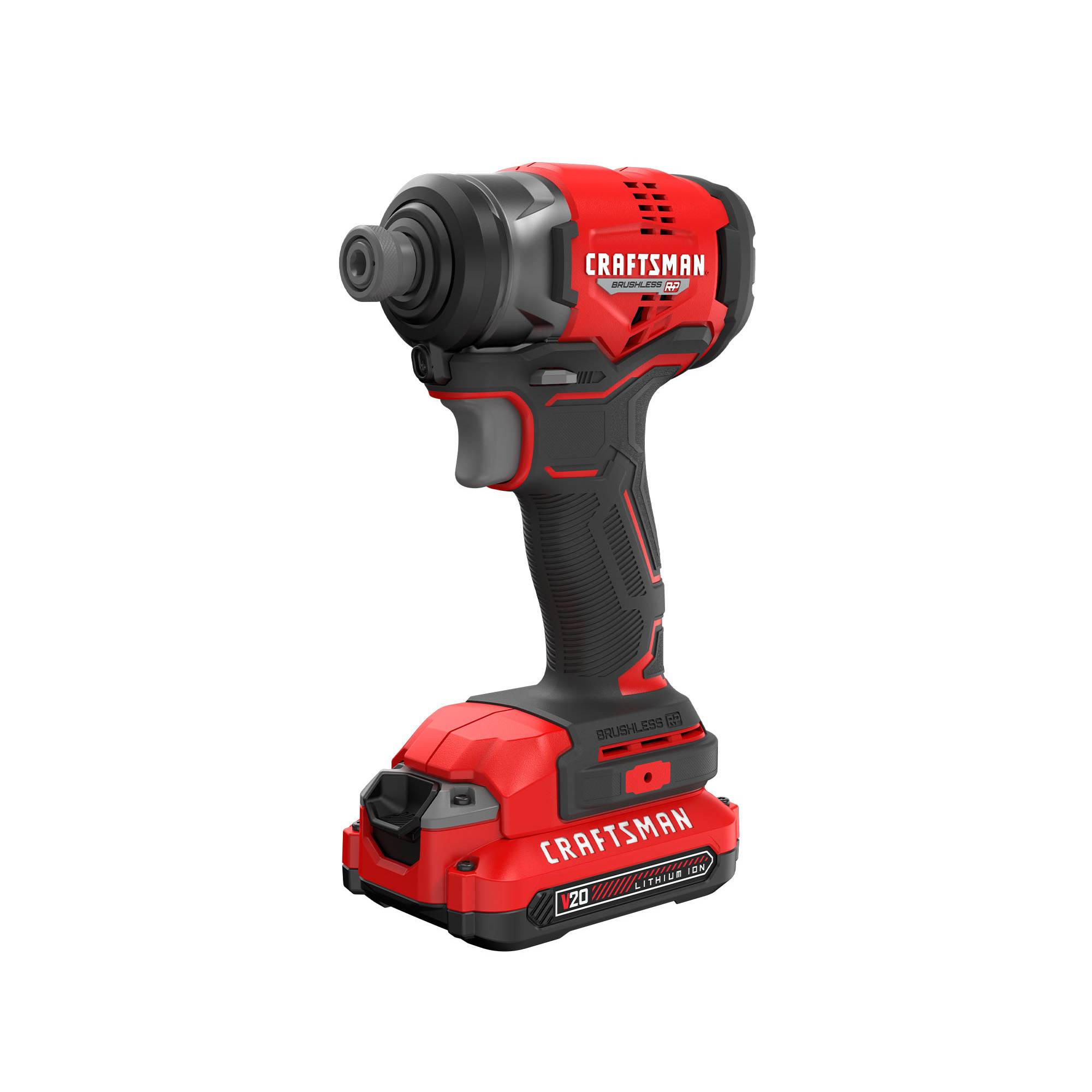 CRAFTSMAN V20 RP 20-volt Max Variable Speed Brushless Cordless Impact Driver (2-Batteries Included)