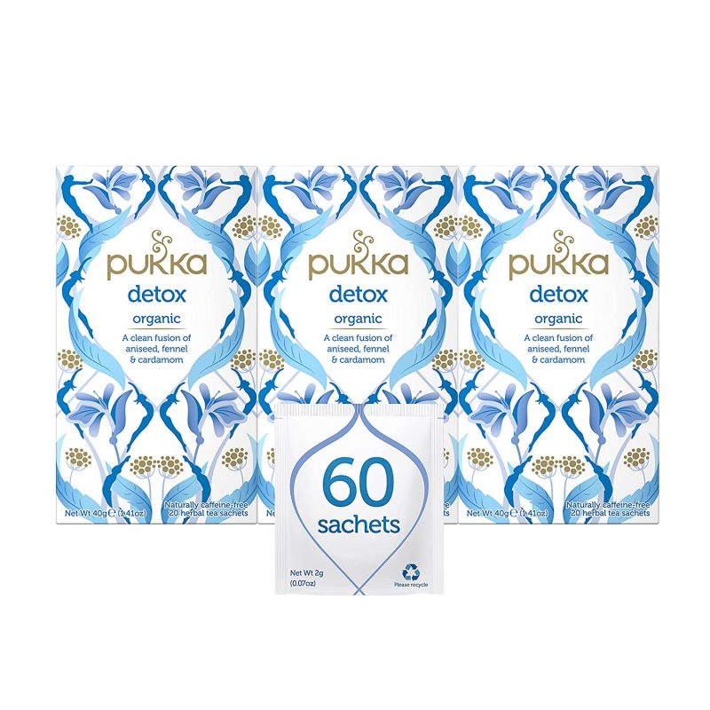 Pukka Detox. Organic Herbal Tea with Aniseed. Fennel & Cardamom. 3 Pack