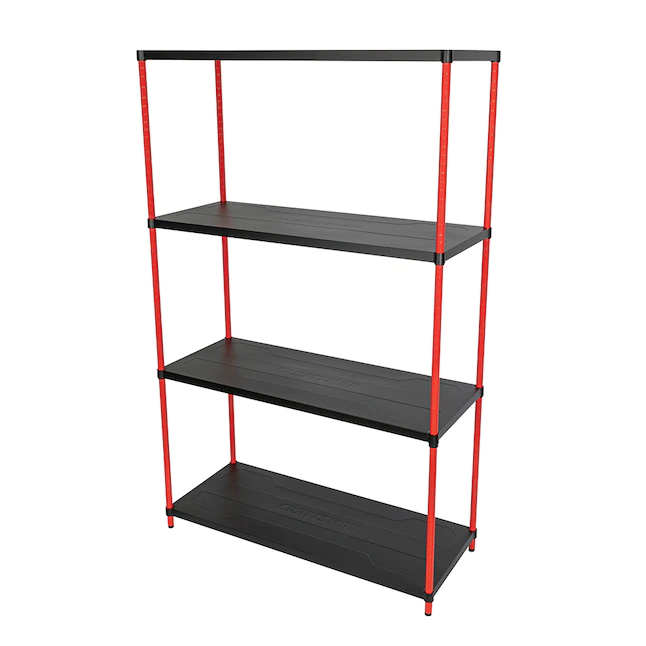 CRAFTSMAN CMXMSAJ94994 Steel 4-Tier Utility Shelving Unit (45-in W x 18-in D x 72-in H)