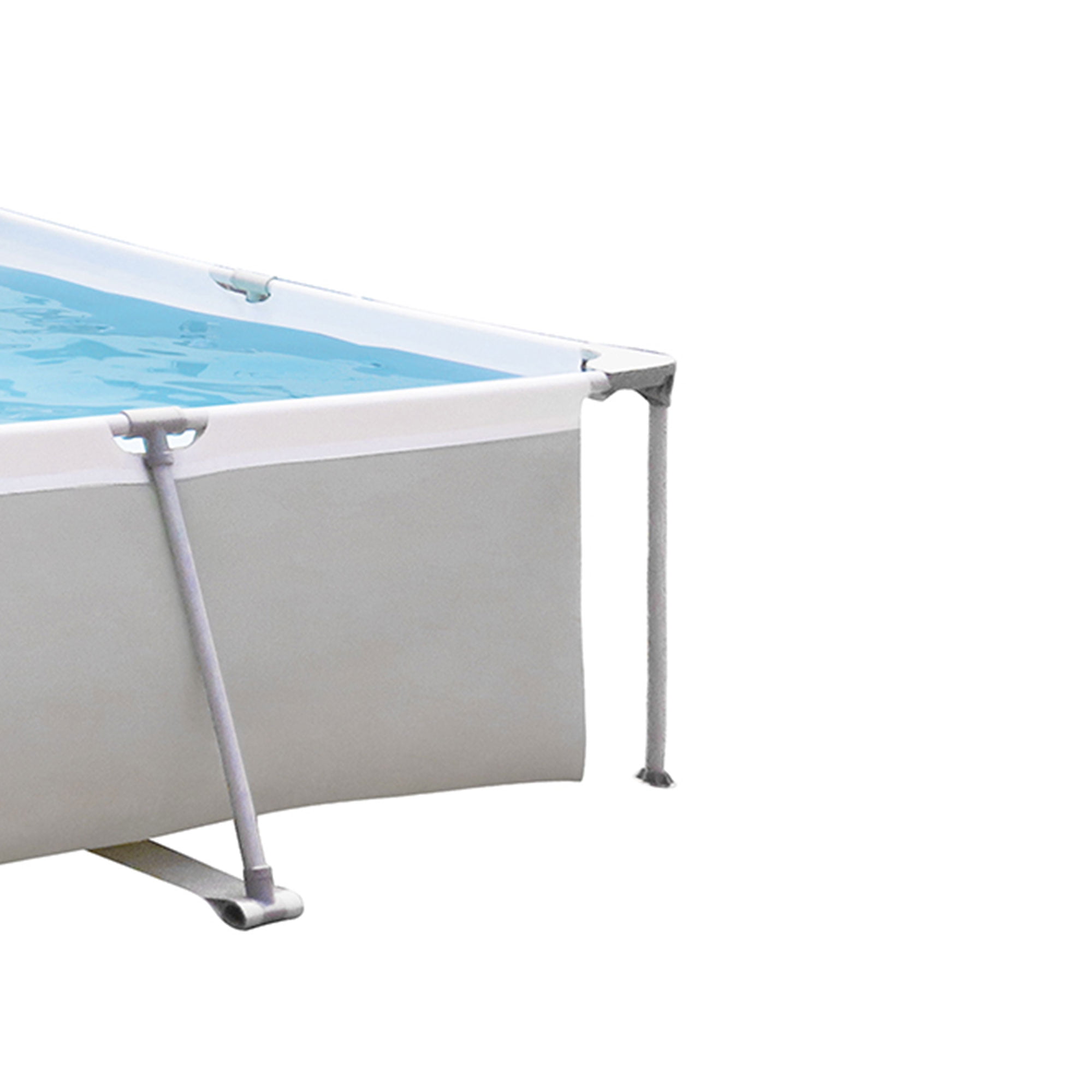 JLeisure 17773 10 x 6.5 Ft Above Ground Steel Frame Swimming Pool. Gray