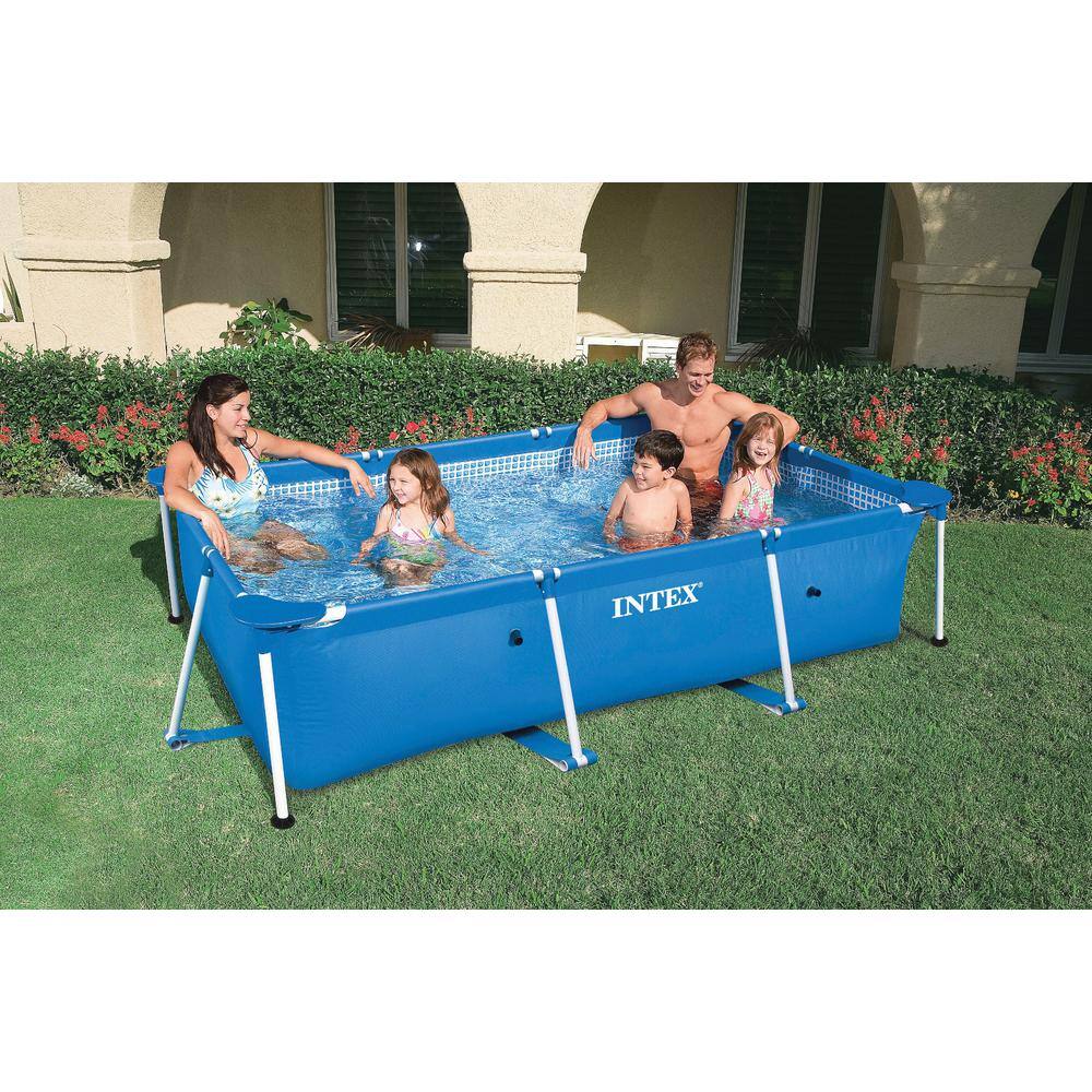 Intex 28270EH 86 in. x 59 in. x 23 in. Rectangular Frame Above Ground Baby Splash Swimming Pool