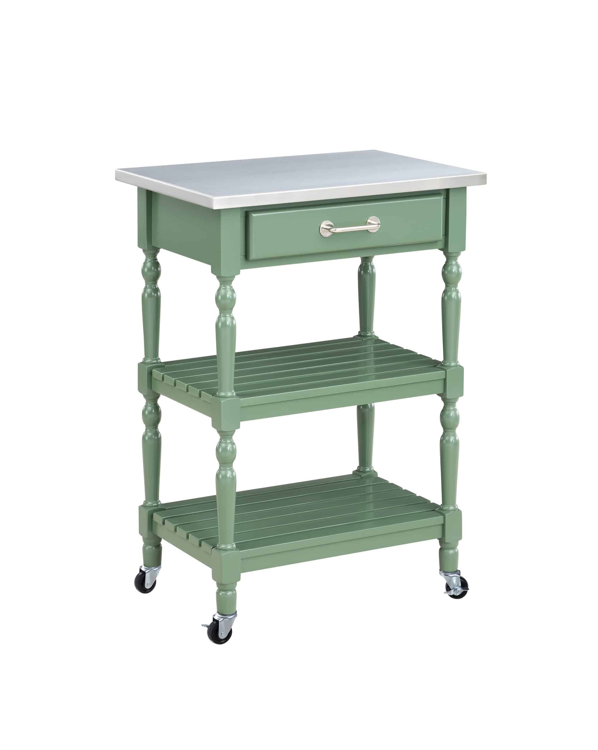 Boraam Carolina Kitchen Cart. Equestrian Green
