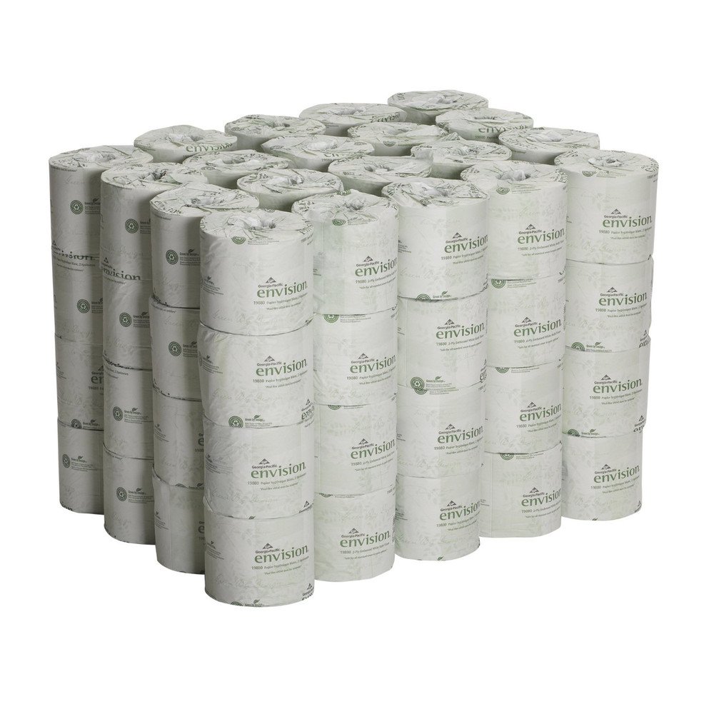 Georgia Pacific Professional 19880/01 Septic Safe 2-Ply Bathroom Tissue - White (80 Rolls/Carton. 550 Sheets/Roll)