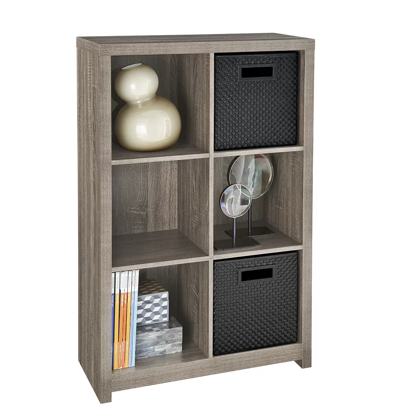 ClosetMaid 14956 39.13 in. H x 25.63 in. W x 11.61 in. D Brown Wood Look 6-Cube Organizer