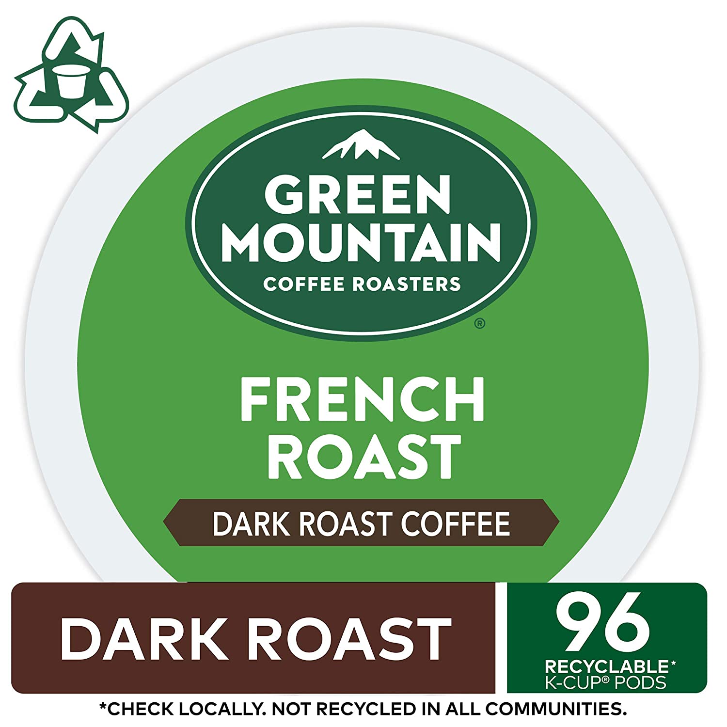 Green Mountain Coffee Roasters French Roast. Single-Serve Keurig K-Cup Pods. Dark Roast Coffee Pods. 96 Count