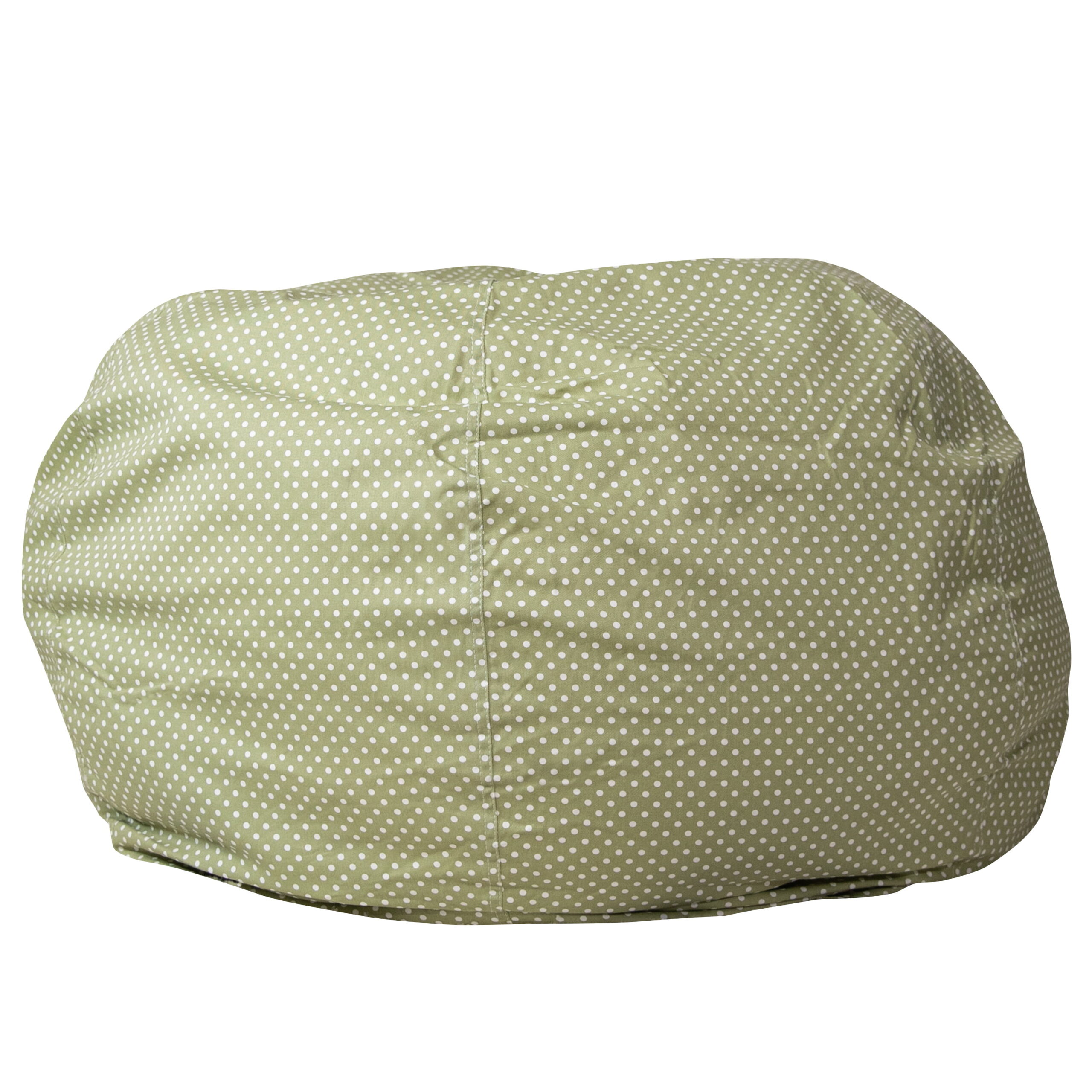 Flash Furniture Oversized Green Dot Refillable Bean Bag Chair for All Ages