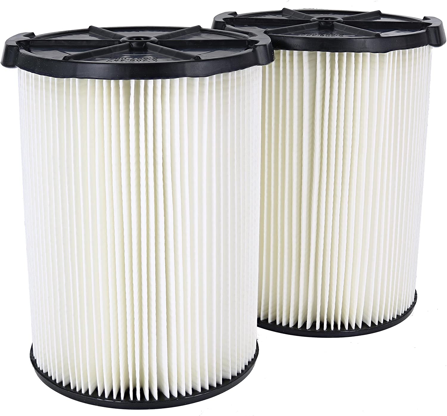 RIDGID VF4200 1-Layer Standard Pleated Paper Filter for Most 5 Gal. and Larger RIDGID Wet/Dry Shop Vacuums (2-Pack)