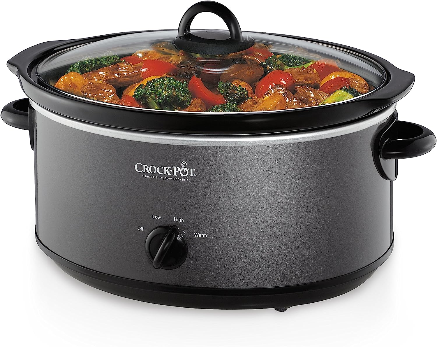 Crock-Pot 7 Quart Slower Cooker. Food Warmer. Charcoal (SCV700-KC)