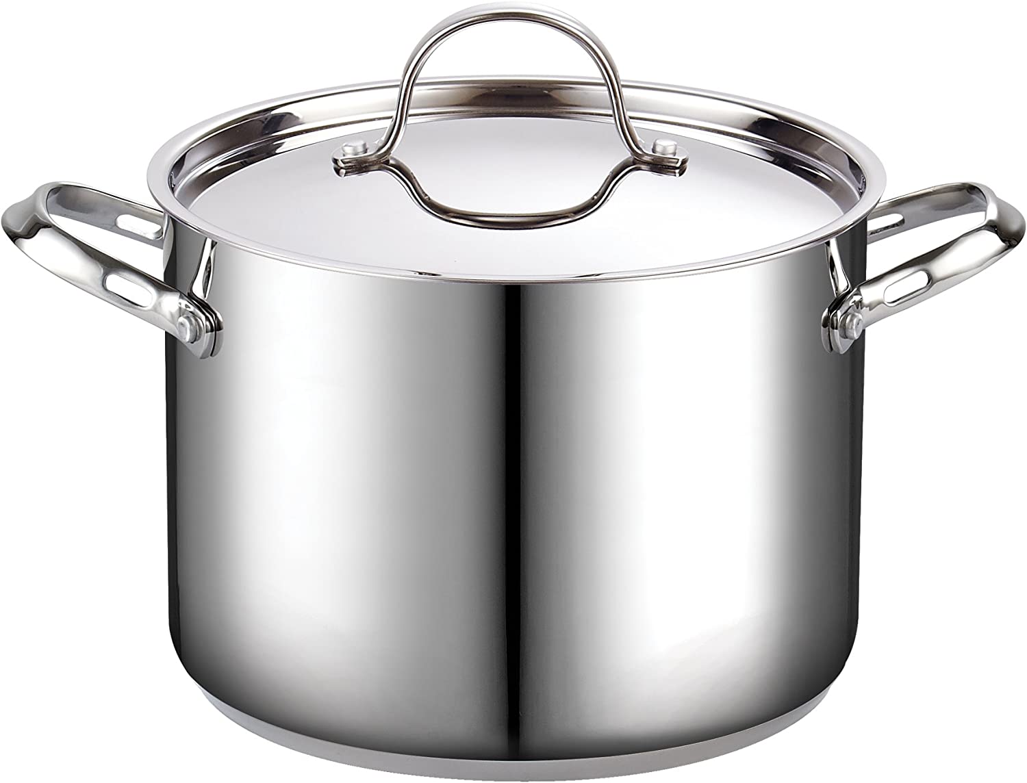 Cooks Standard 8-Quart Classic Stainless Steel Stockpot with Lid. 8-QT. Silver