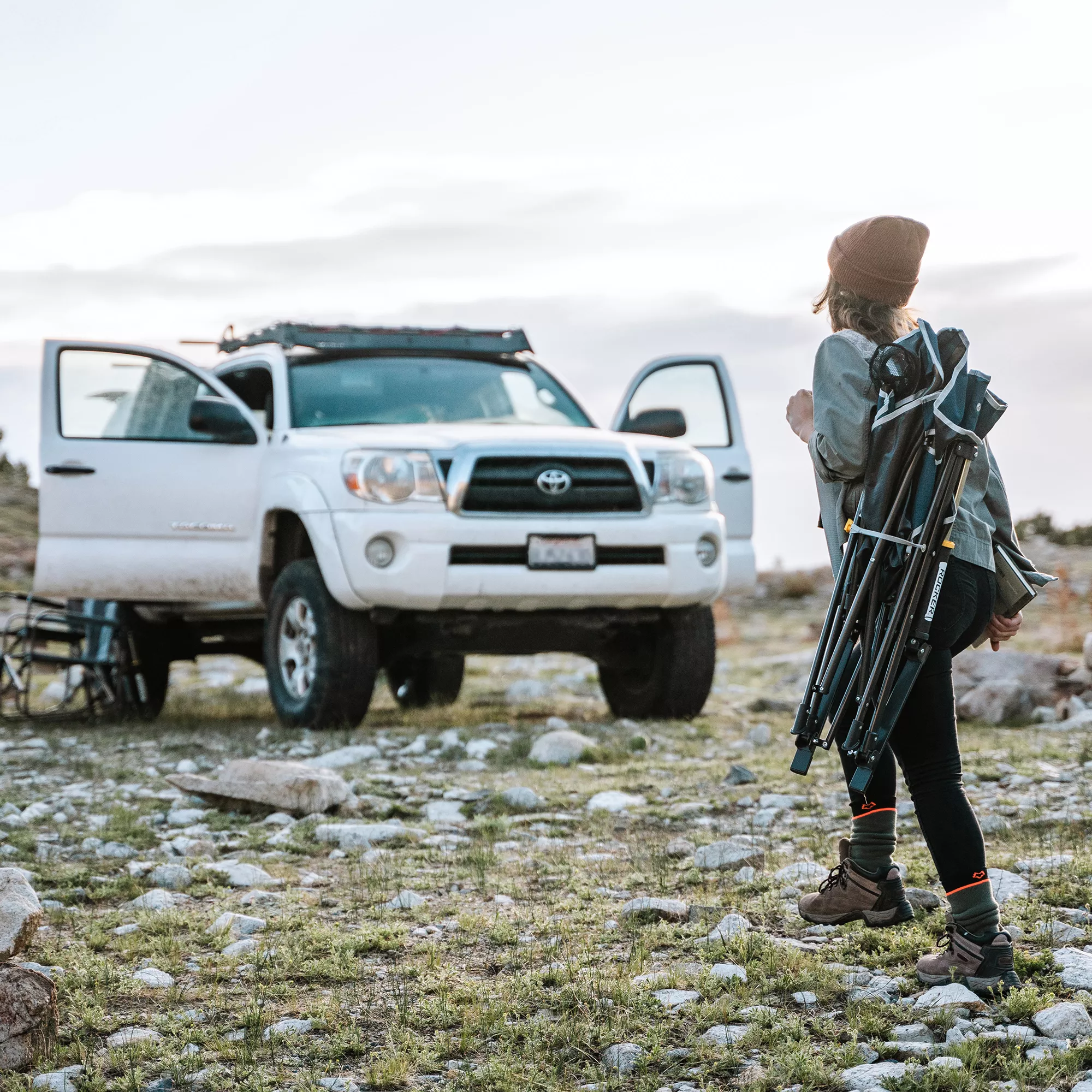 GCI Outdoor Kickback Rocker Chair -  Pewter Heather