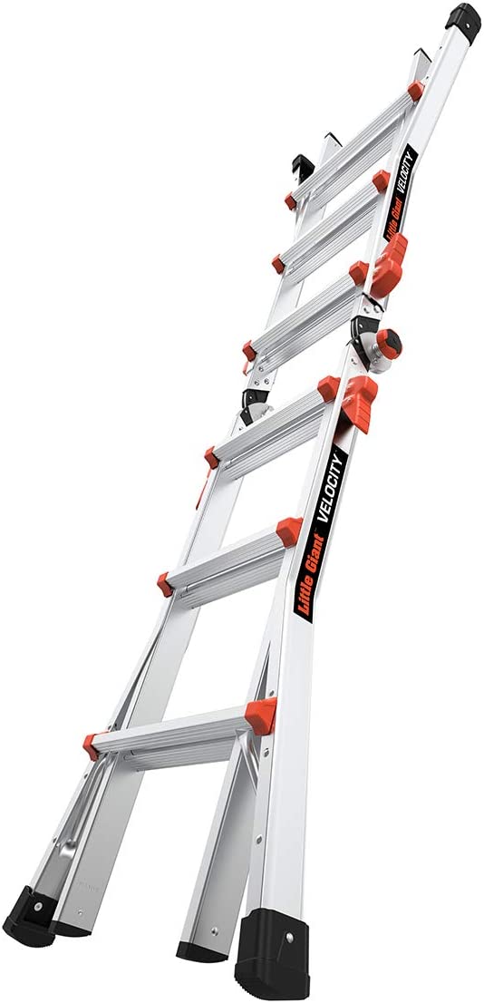 Little Giant Ladders. Velocity. M13. 13 Ft. Multi-Position Ladder. Aluminum. Type 1A. 300 lbs Weight Rating. (15413-001)