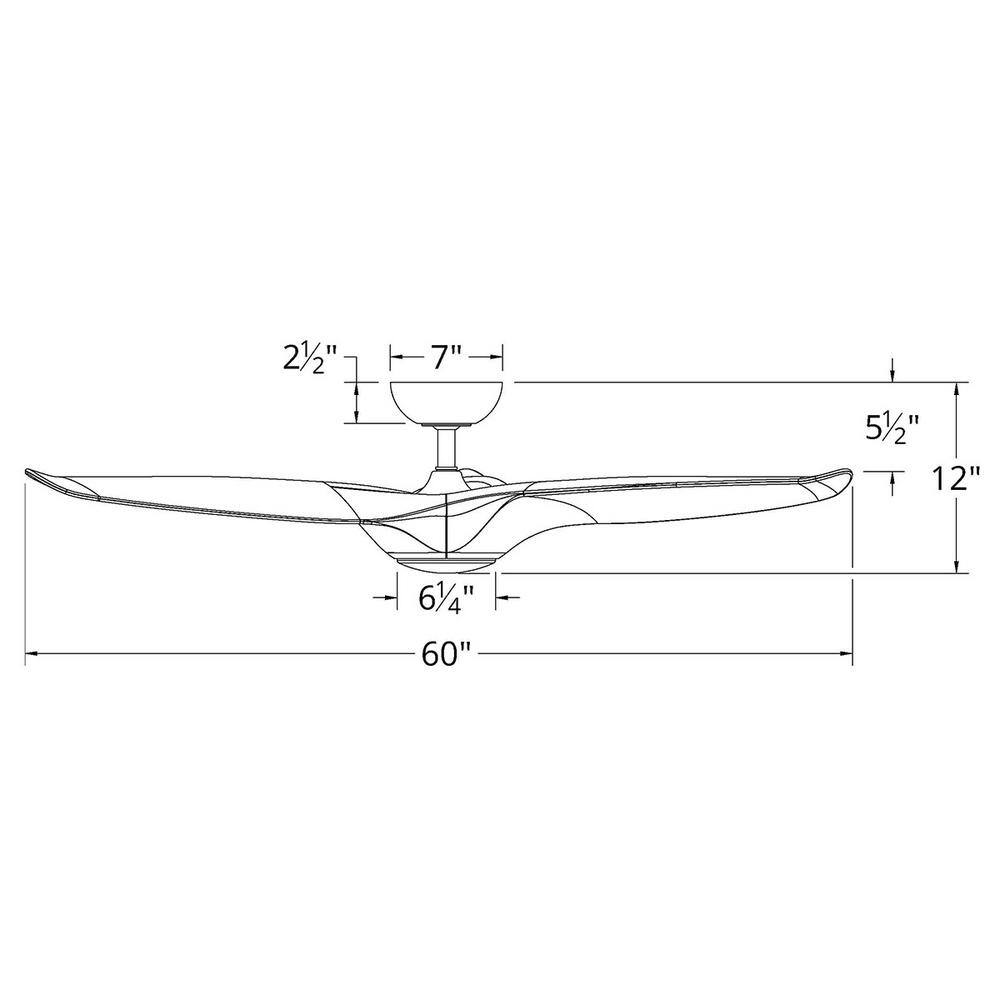 Modern Forms  Morpheus III 60 in. LED Indoor/Outdoor Automotive Silver 3-Blade Smart Ceiling Fan with 3000K Light Kit and Wall Control