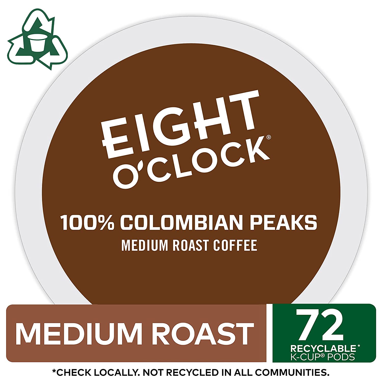 Eight O-Clock Coffee Colombian Peaks. Keurig Single Serve K-Cup Pods. Medium Roast. 12 count. pack of 6