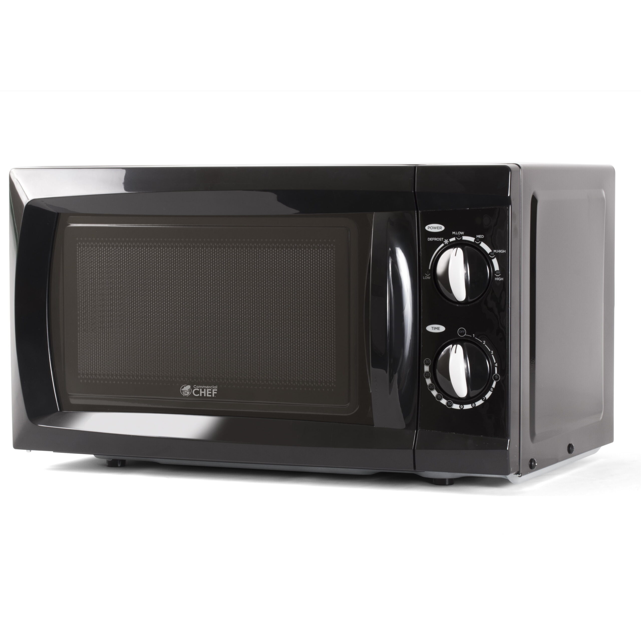 Commercial Chef CHM660B 0.6 cu. ft. Microwave Oven. 600 Watt Counter Top Rotary. Black