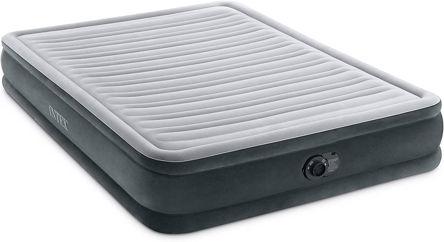 Intex Dura-Beam Deluxe Comfort Plush Air Mattress Series with Internal Pump. Queen. 13 in
