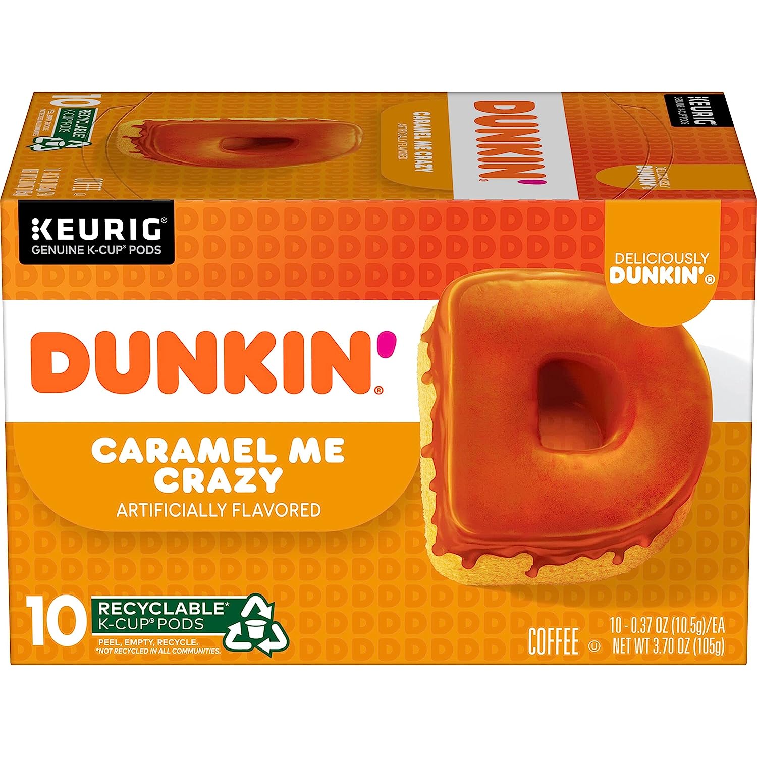 Dunkin- Caramel Me Crazy Flavored Coffee. 60 Keurig K-Cup Pods