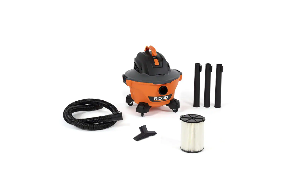 RIDGID HD06001 6 Gal. 3.5-Peak HP NXT Wet/Dry Shop Vacuum with Filter. Hose and Accessories