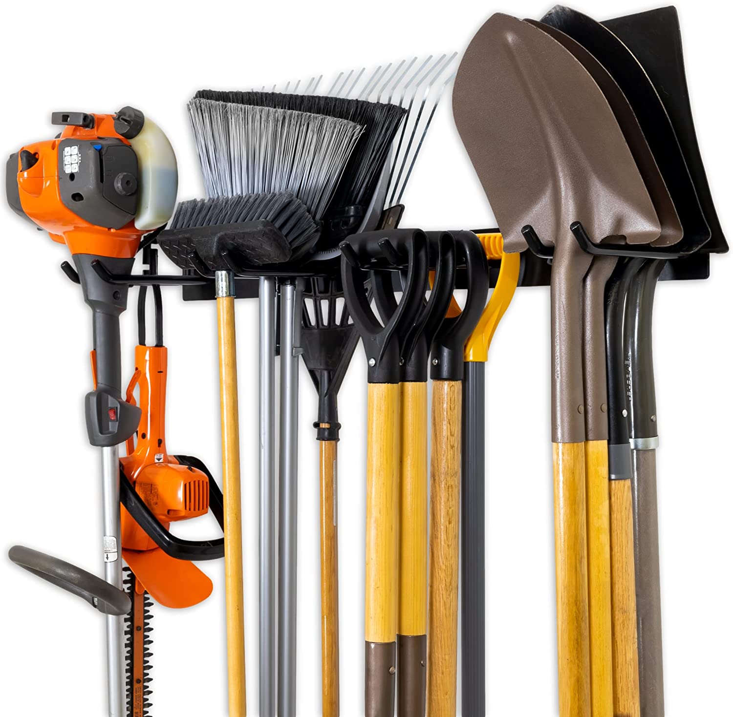 StoreYourBoard BLAT Tool Storage Rack. Garage Wall Mount. Garden. Yard. Shovels. Rakes. Brooms. Trimmers. Hoses. and More