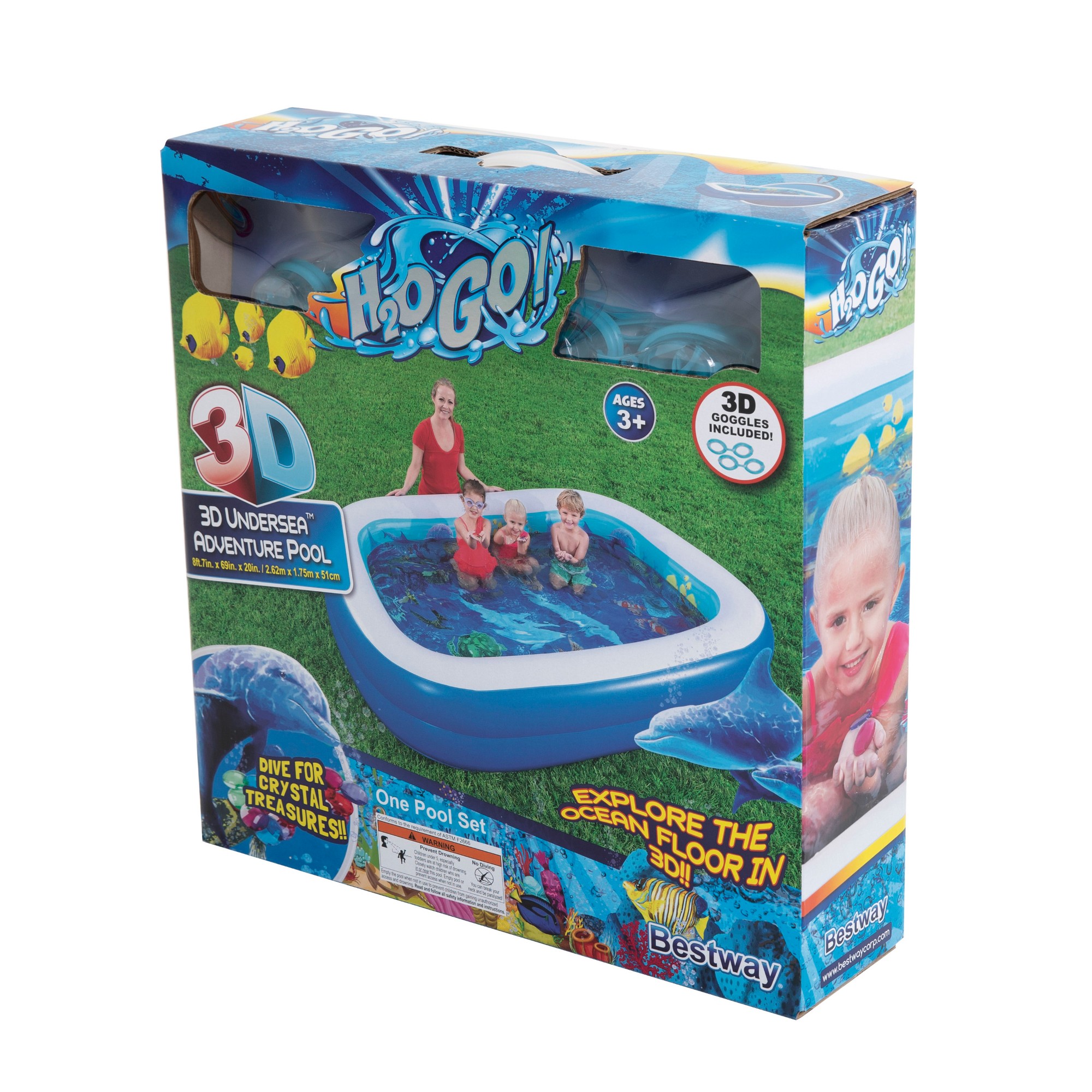 H2OGO! 8-7″ x 69″ x 20″ 3D Undersea Adventure Pool