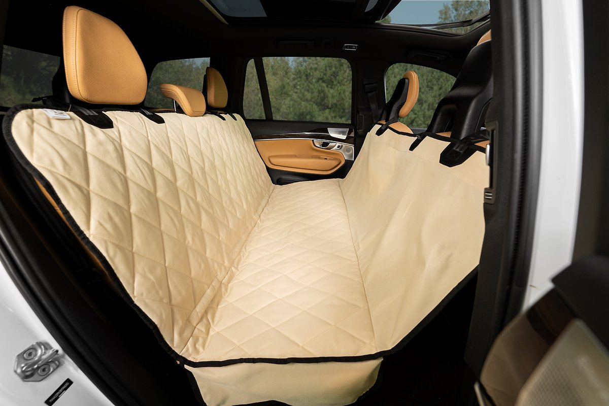 Plush Paws Products Seat Cover for Compact Cars. Small. Tan