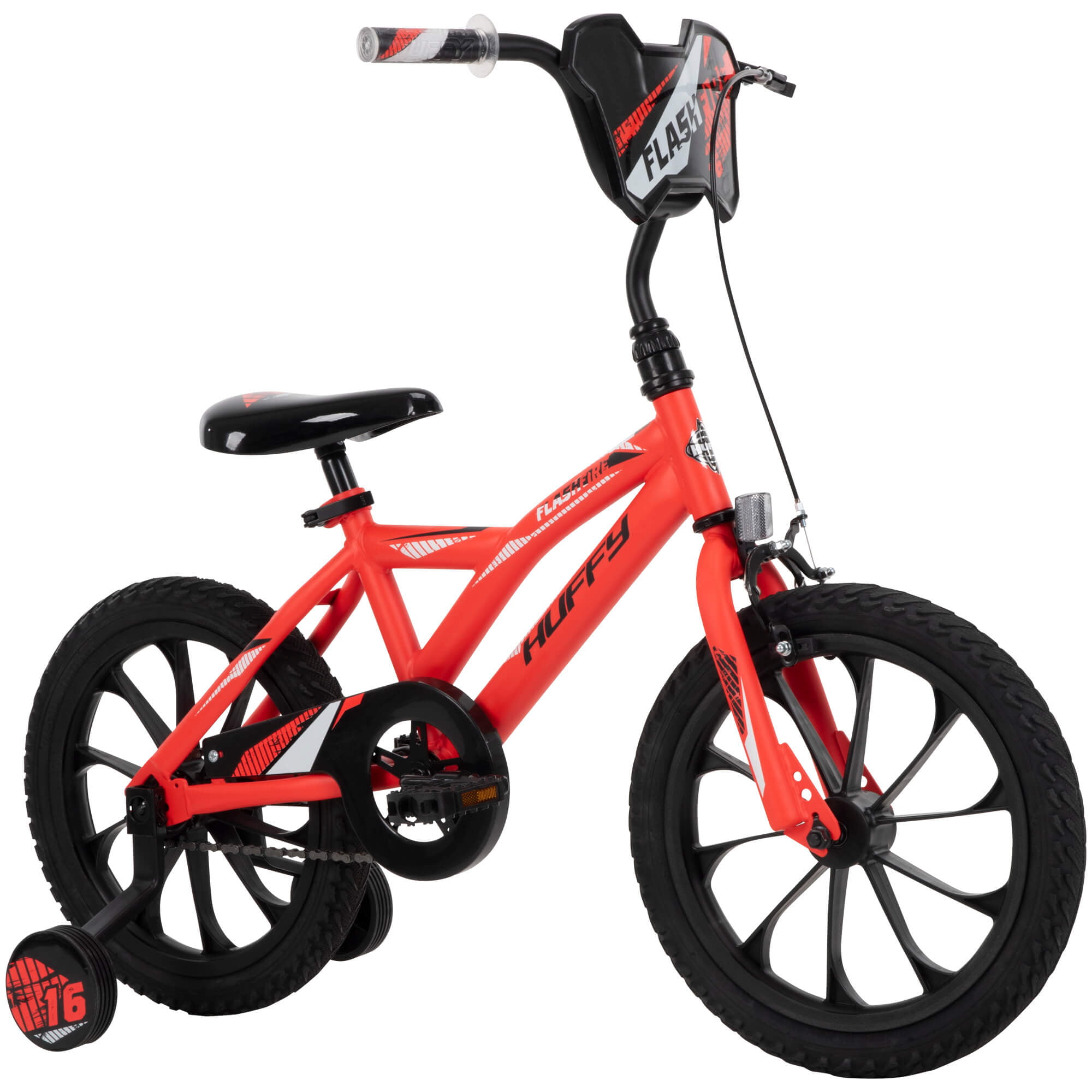 Huffy 16-inch Flashfire Boys- Bike for Kids. Red Neon