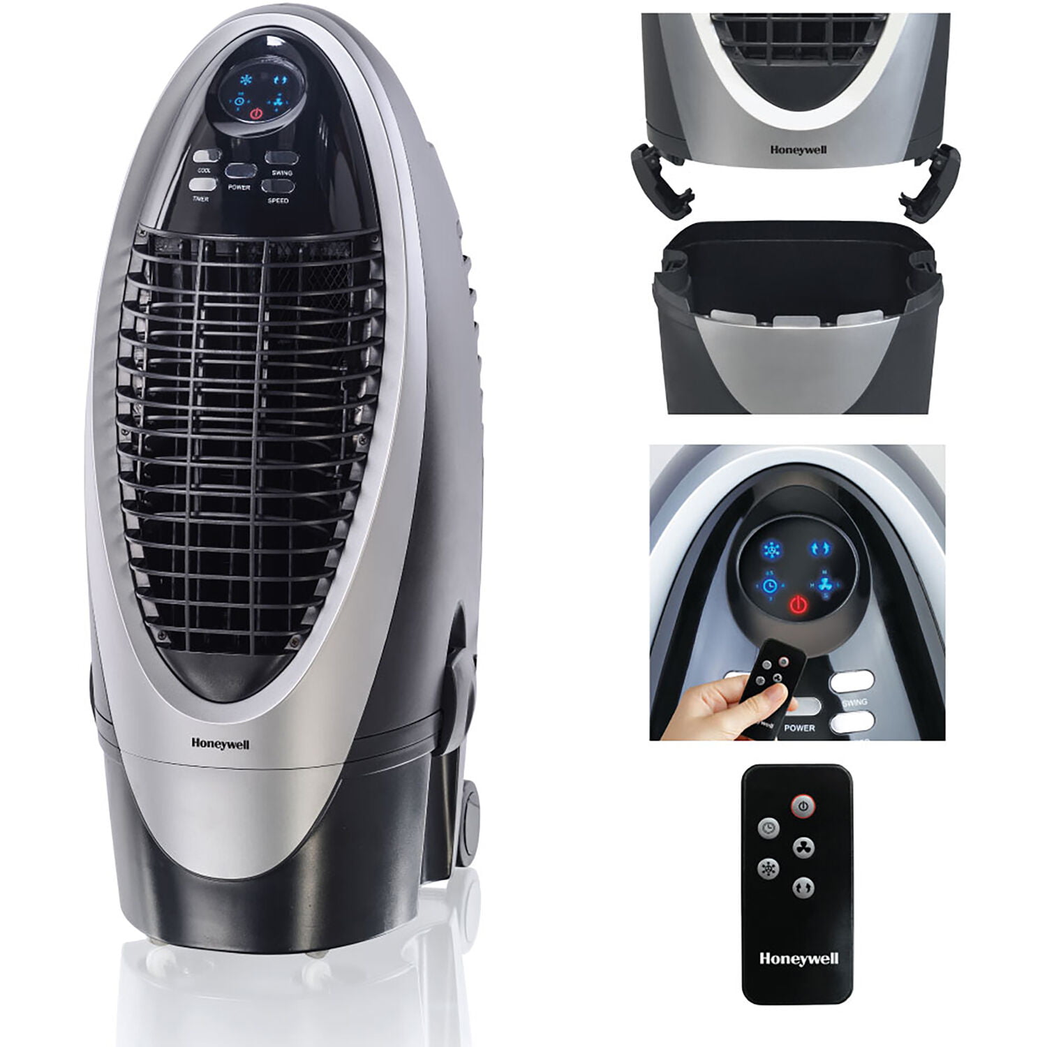 Honeywell 300 CFM Indoor Evaporative Air Cooler with Remote Control
