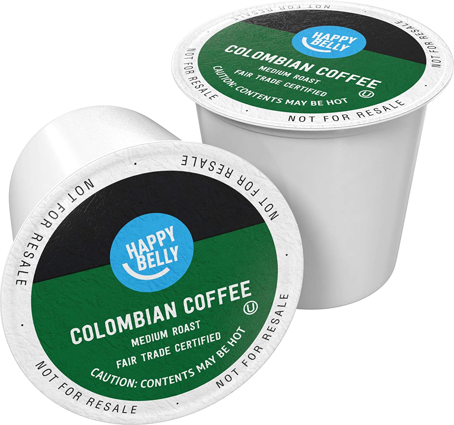 Happy Belly 100 Ct. Medium Roast Coffee Pod Colombian Compatible with Keurig 2.0 K-Cup Brewers