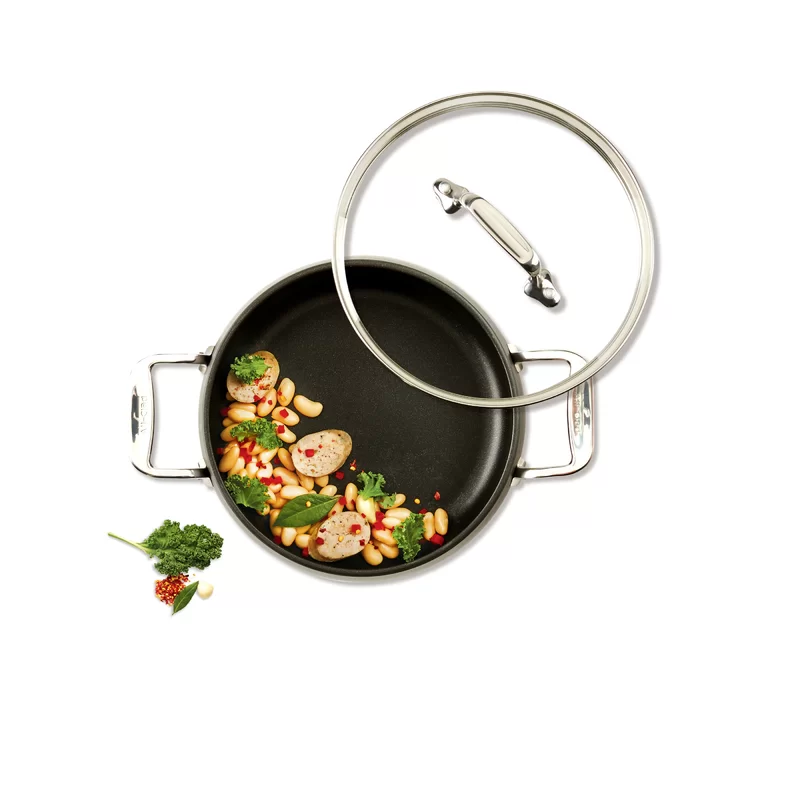 All-Clad E7854464 HA1 Hard Anodized Nonstick Dishwaher Safe PFOA Free Soup Stock Pot Cookware. 4-Quart. Black