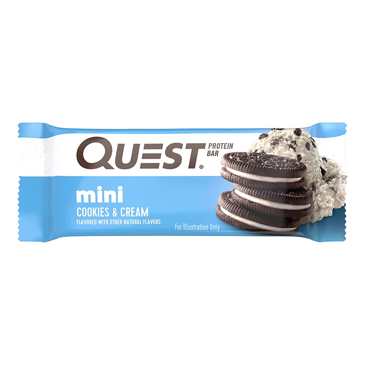 Quest Nutrition Mini Cookies & Cream Protein Bars. High Protein. Low Carb. Keto Friendly. 14 Count
