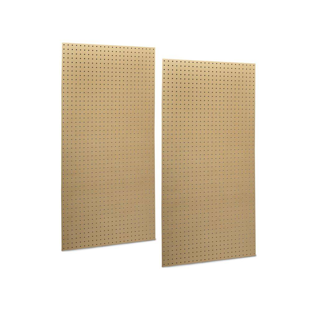 Triton Products TPB-2N (2) 24 In. W x 48 In. H x 1/4 In. D Natural Heavy Duty HDF Round Hole Pegboards
