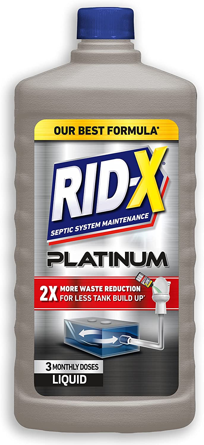 Rid-X Platinum Septic System Maintenance. Liquid. 24 Fl Oz