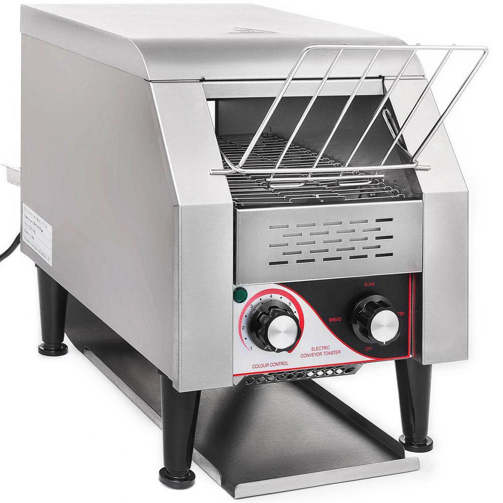 VEVOR  1340-Watt Commercial Conveyor Toaster Countertop Stainless Steel Heavy Duty Industrial Toasters with 7-Speed Options