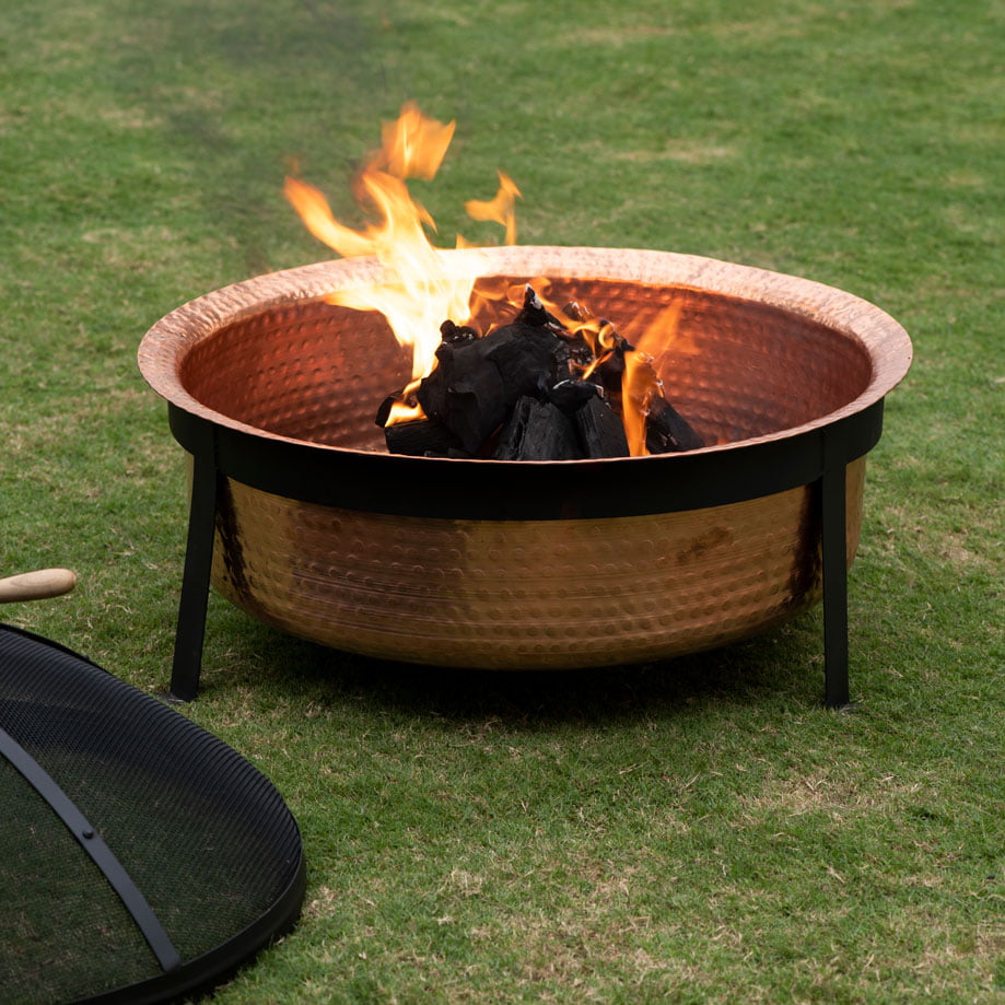 Better Homes & Gardens Wood Burning Copper Fire Pit. 30-inch diameter and 22-inch Height