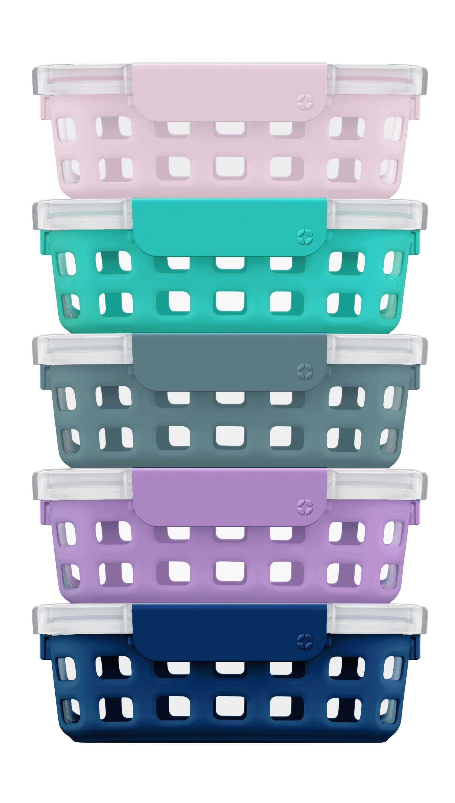 Ello Glass 3.4 Cup 27 Ounce Duraglass Food Storage Meal Prep Container Set. 10 Piece